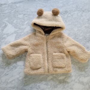 Zara Tan Teddy Bear Kids Jacket